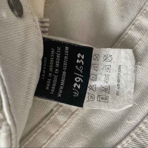 MAISON SCOTCH Mid-Rise Straight Fit Jeans Ivory / Gold - Picture 8 of 8